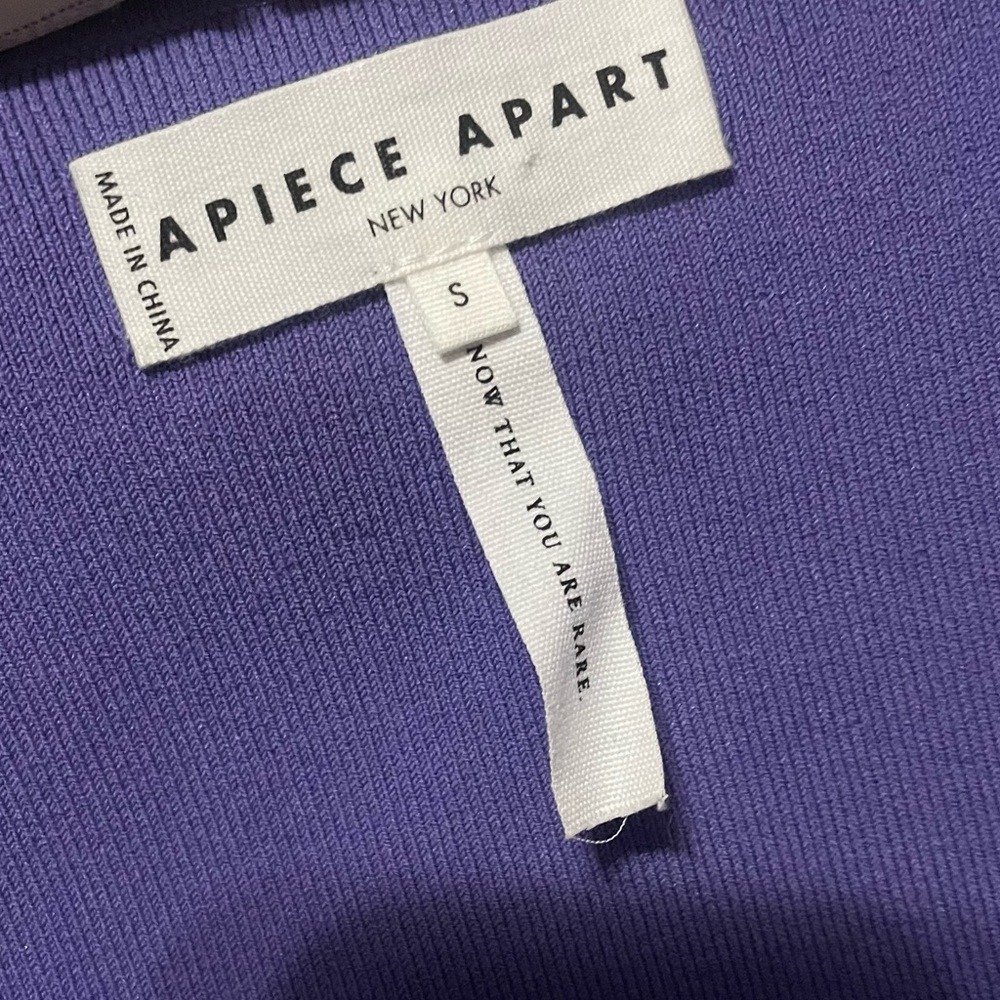 Apiece Apart Purple Marjetta Bodysuit Long Sleeve Top Size‎ S Comfortable Chick - Picture 8 of 10